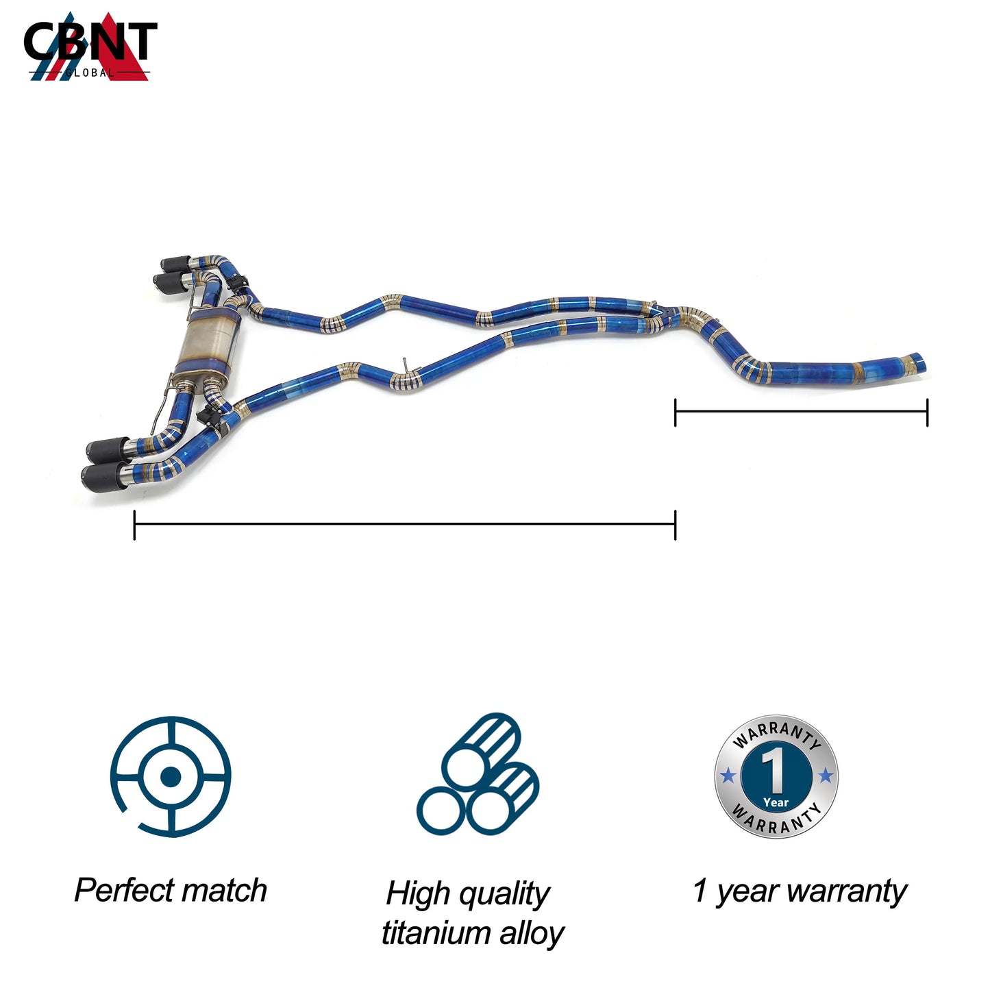 Titanium Alloy Valved Exhaust for BMW M240i G42 M340i G20 M440i G22 B58 3.0T (Cat back)